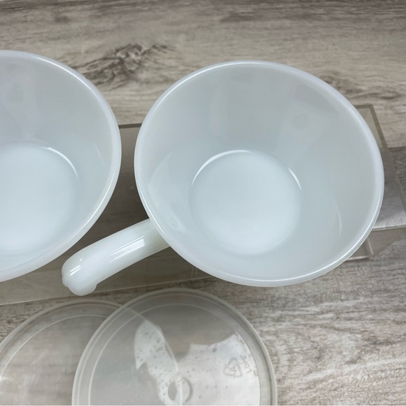 2 Vintage Anchor Hocking 240 White Milk Glass Soup Bowl Oven Proof Made In USA - Picture 5 of 8